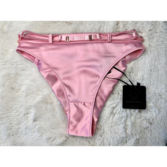 Honey Birdette SHIBARI🩷 Pink Rope Brazilian Brief Panty XS - Picture 1 of 2